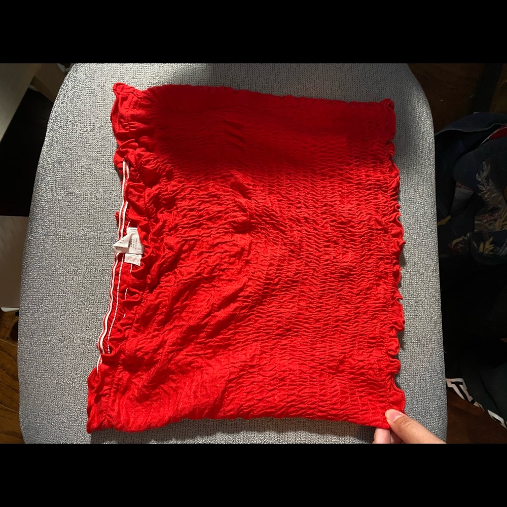 Tillys red cropped tube top